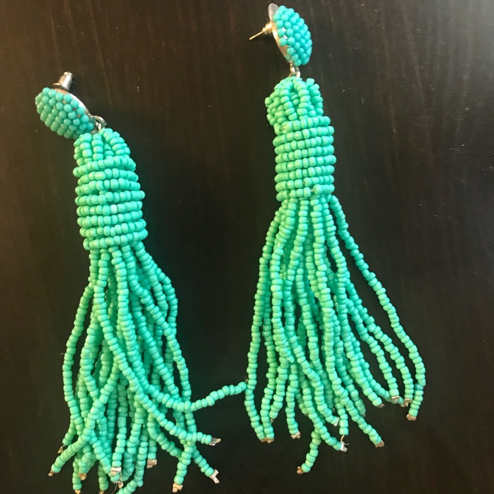 Beaded tassel earrings